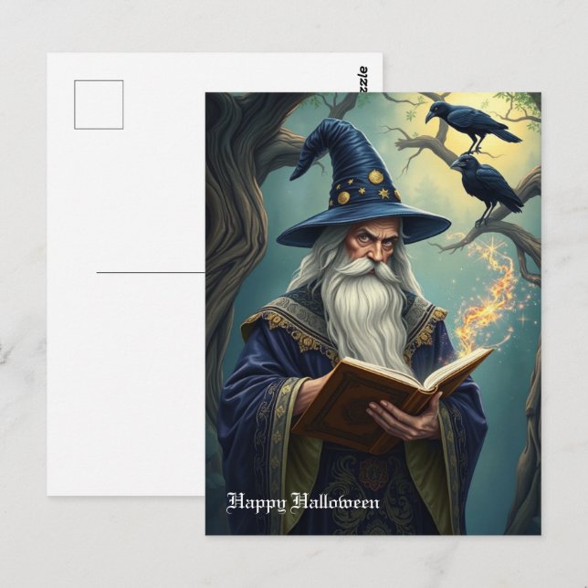Carte Postale Assistant Halloween (Devant / Derrière)
