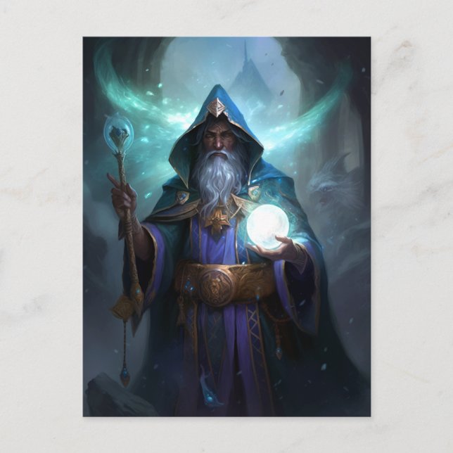 Carte Postale Assistant Mage Imaginaire magique (Devant)