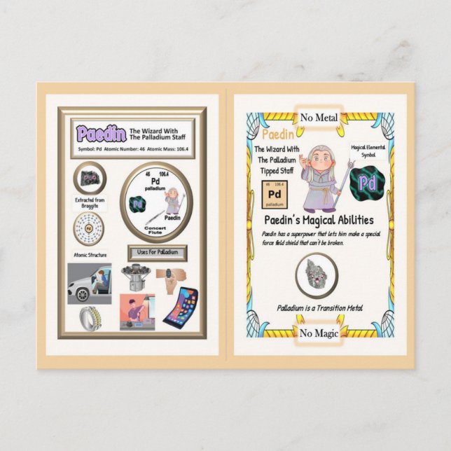 Carte Postale Assistant Pédin - Élément Palladium (Devant)