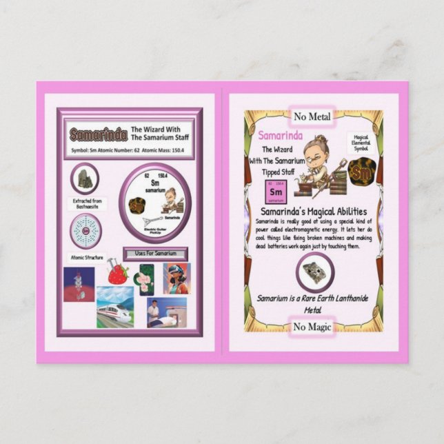 Carte Postale Assistant Samarinda - Élément Samarium (Devant)