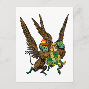 Carte Postale Assistant vintage d'Oz, Dorothy, Singes volants du