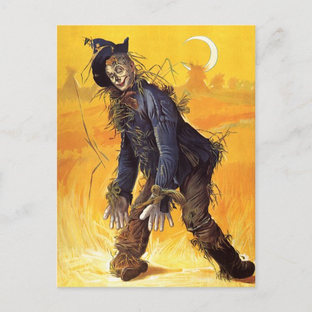 Carte Postale Assistant vintage d'Oz Scarecrow (Devant)