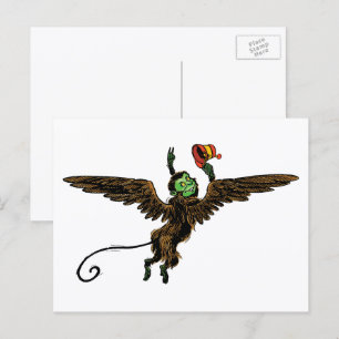 Carte Postale Assistant vintage d'Oz, Singe volant maléfique