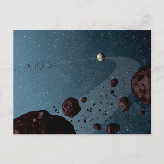 Carte Postale Astéroïdes troyens de Jupiter. (Devant)