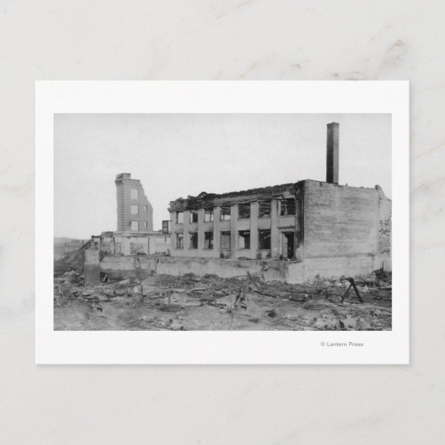 Carte Postale Astoria, Oregon Fire Vue d'Astoria Natl. Station (Devant)