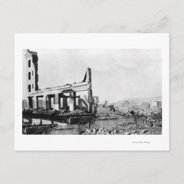 Carte Postale Astoria, Oregon Fire Vue de Weinard Hotel (Devant)