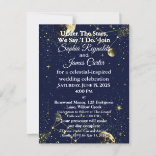 Carte Postale Astrologie & Thème de nuit étoilé   Mariage célest