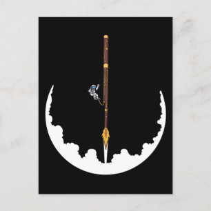 Carte Postale Astronaut Bassoonist Jazz Music Cadeaux Bassoon