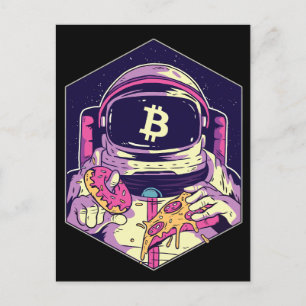 Carte Postale Astronaut BITCOIN-Crypto