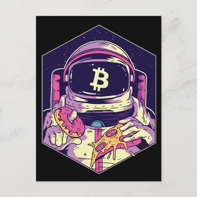 Carte Postale Astronaut BITCOIN-Crypto (Devant)