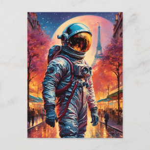 Carte Postale astronaute à Paris