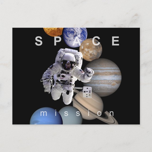 Carte Postale astronef mission solar system planar (Devant)