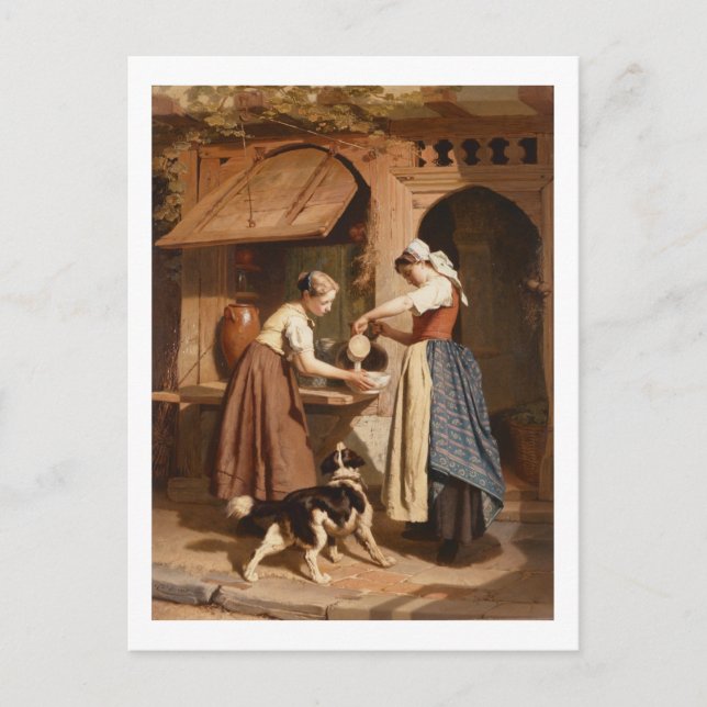 Carte Postale At the Dairy, 1866 (Devant)