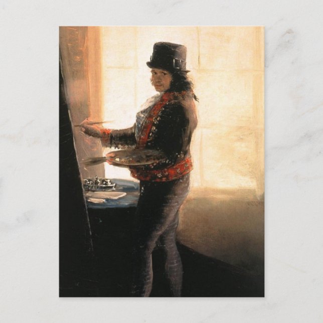 Carte Postale Atelier d'auto-portrait - Francisco de Goya (Devant)
