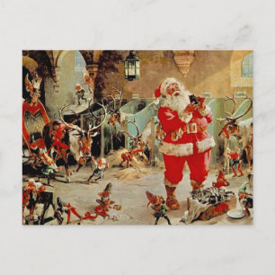 Carte Postale Atelier de père Noël