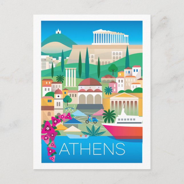Carte postale Athènes (Devant)