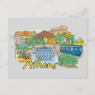 Carte Postale Athènes, Grèce Célèbre