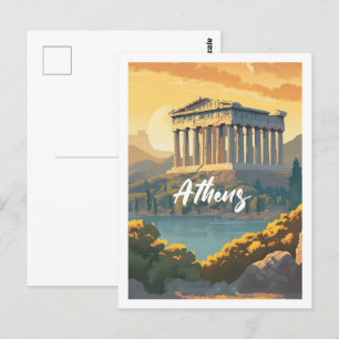 Carte Postale Athènes Grèce Lieu de voyage célèbre