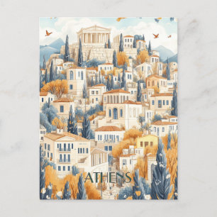 Carte Postale Athènes Grèce Voyage