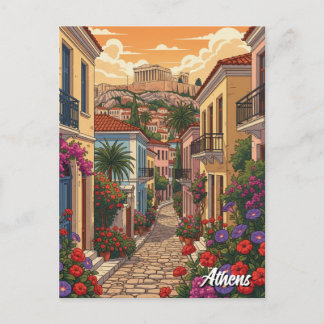 Carte Postale Athens Plaka Greece Travel