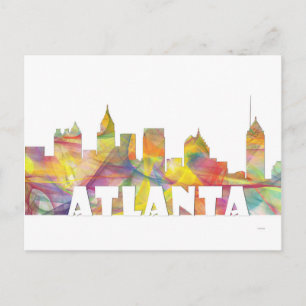 CARTE POSTALE ATLANTA GEORGIA SKYLINE MCLR 2 -