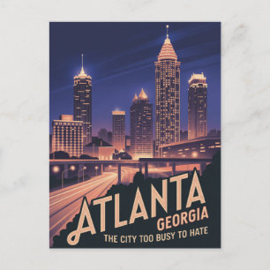 Carte Postale Atlanta Géorgie La ville trop occupée pour haïr