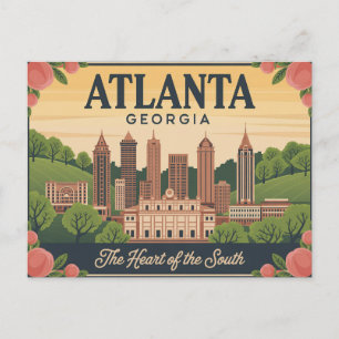 Carte Postale Atlanta Géorgie Le cœur du Sud