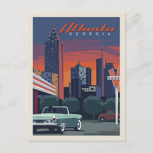 Carte Postale Atlanta, Géorgie | Varsité (Devant)