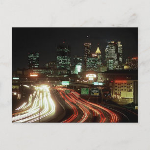 Carte postale Atlanta Night Fulton St Central Ave 