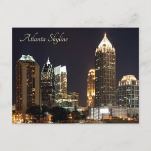 Carte Postale Atlanta Skyline la nuit