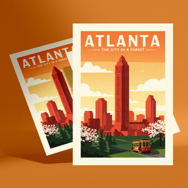 Carte Postale Atlanta vintage (Créateur téléchargé)
