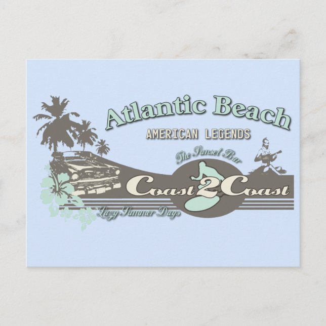 Carte postale Atlantic Beach Travel North Carolina (Devant)