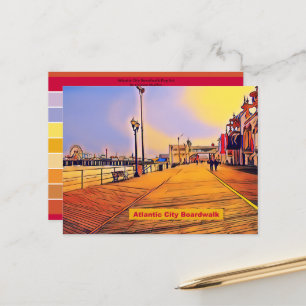 Carte Postale Atlantic City Beach Boardwalk