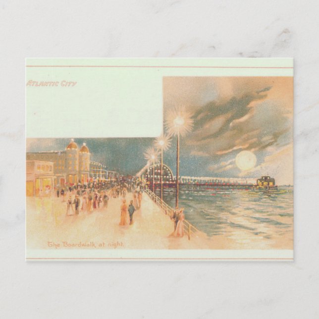 Carte Postale Atlantic City Boardwalk (Devant)