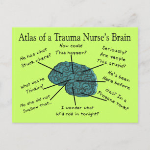 Carte Postale Atlas du cerveau d'une infirmière traumatisante