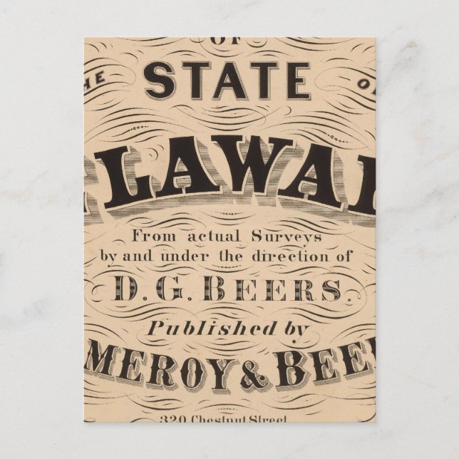 Carte Postale Atlas du Delaware (Devant)