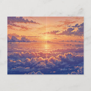 Carte Postale Atmosphère Ensoleillée - Style d'Art Illustration