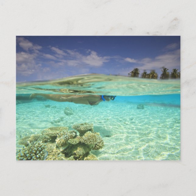 Carte Postale Atoll de Huvadhoo Sud, Maldives Sud, Indien (Devant)