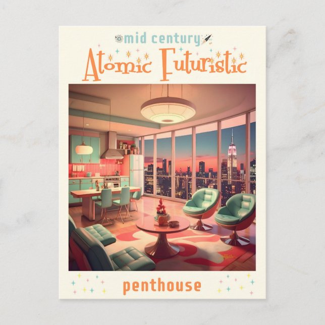 Carte Postale Atomic Futuristic Penthouse Apartment (Devant)