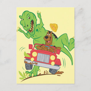 Carte Postale Attaque Scooby Doo T-Rex