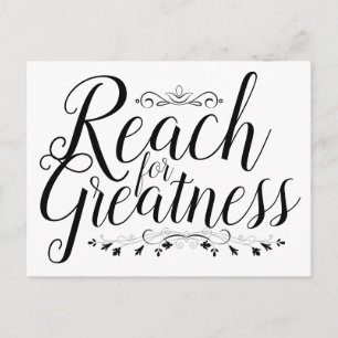 Carte Postale Atteindre pour la calligraphie de grandeur
