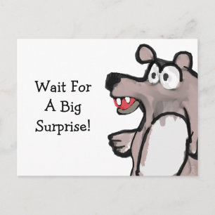 Carte Postale Attendez une grosse surprise