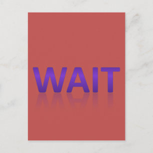 Carte Postale attendre
