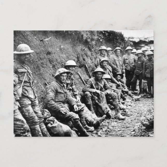 Carte Postale Attente dans les tranchées Première Guerre mondial (Devant)