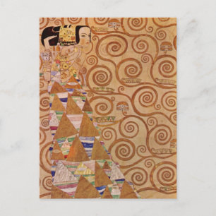 Carte Postale Attente par Klimt Art Nouveau victorien vintage