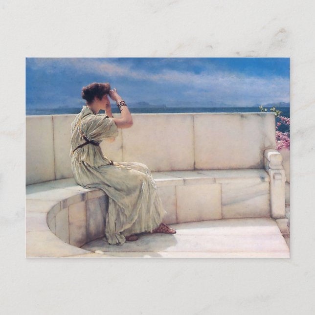 Carte Postale Attentes de Lawrence Alma Tadema (Devant)