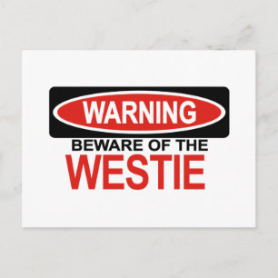 Carte Postale Attention À Westie