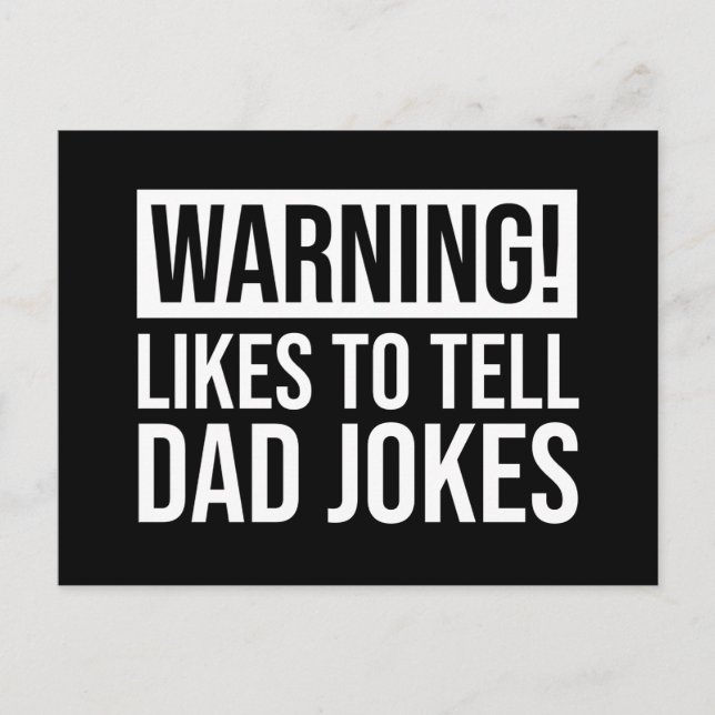 Carte Postale Attention! J'Aime Dire À Papa Des Blagues (Devant)