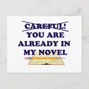 Carte Postale Attention, Vous Êtes Dans Mon Novel Slogan