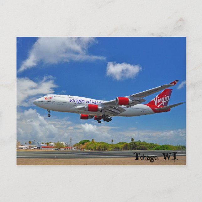 Carte Postale Atterrissage Atlantique Vierge À Tobago (Devant)